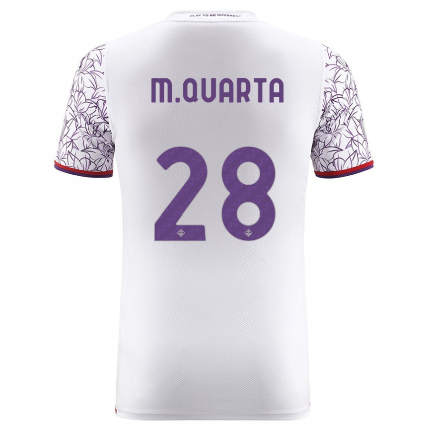 Kids Football Lucas Martínez Quarta #28 White Away Jersey 2023/24 T-Shirt