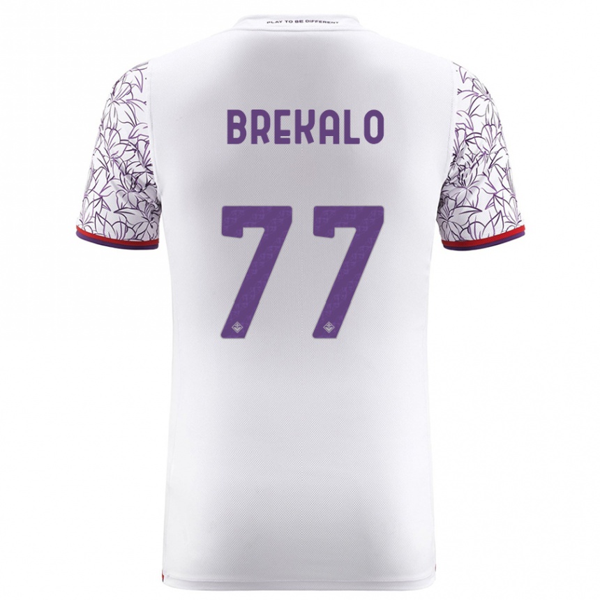 Kids Football Josip Brekalo #77 White Away Jersey 2023/24 T-Shirt