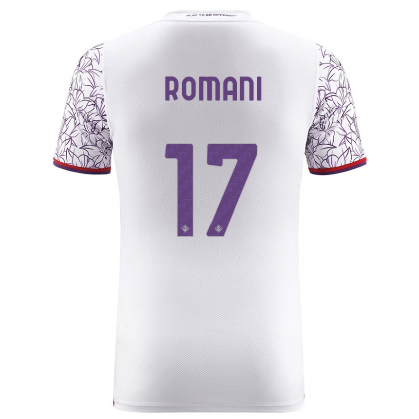 Kids Football Lorenzo Romani #17 White Away Jersey 2023/24 T-Shirt