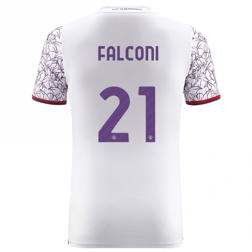 Kids Football Niccolò Falconi #21 White Away Jersey 2023/24 T-Shirt