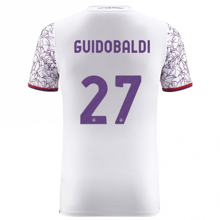 Kids Football Filippo Guidobaldi #27 White Away Jersey 2023/24 T-Shirt