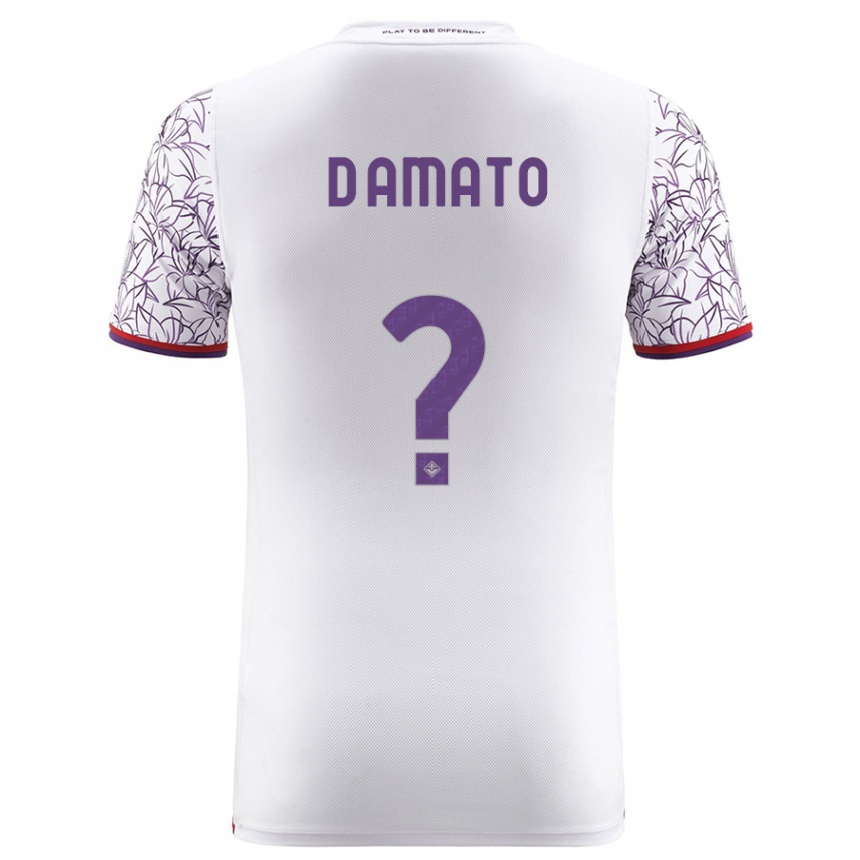 Kids Football Gabriele D'amato #0 White Away Jersey 2023/24 T-Shirt