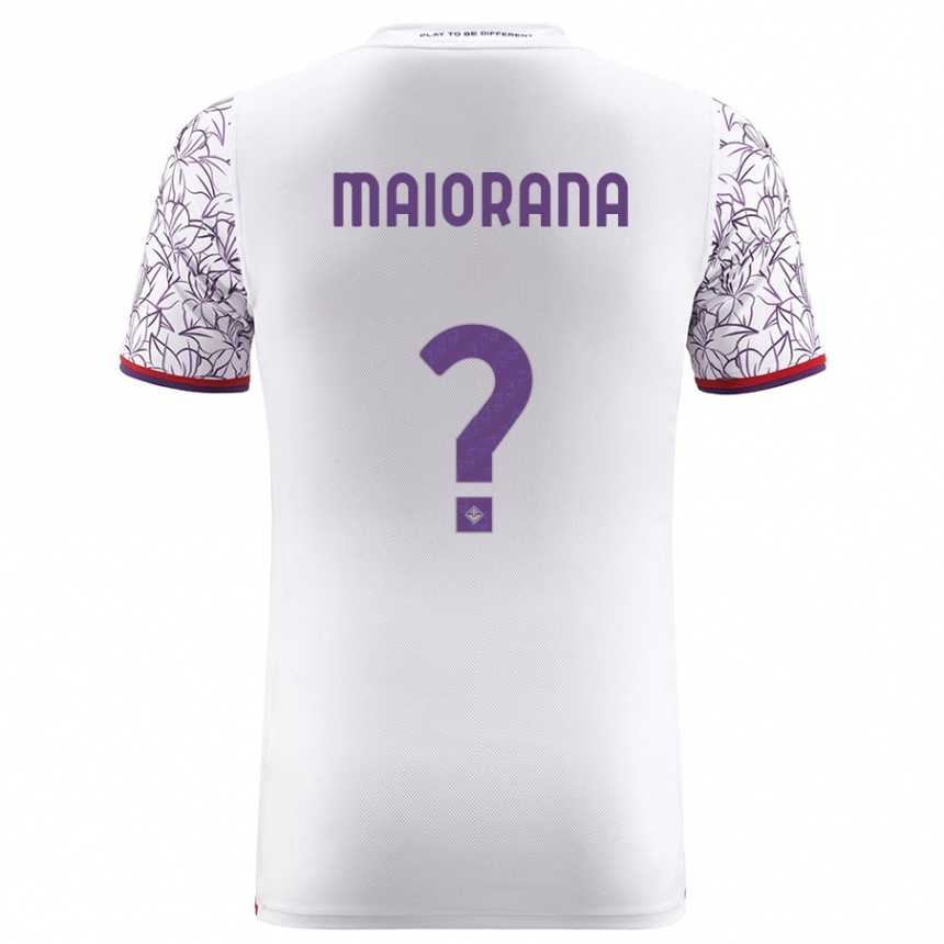 Kids Football Stefano Maiorana #0 White Away Jersey 2023/24 T-Shirt