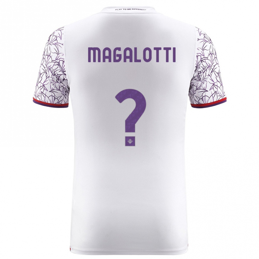 Kids Football Mattia Magalotti #0 White Away Jersey 2023/24 T-Shirt