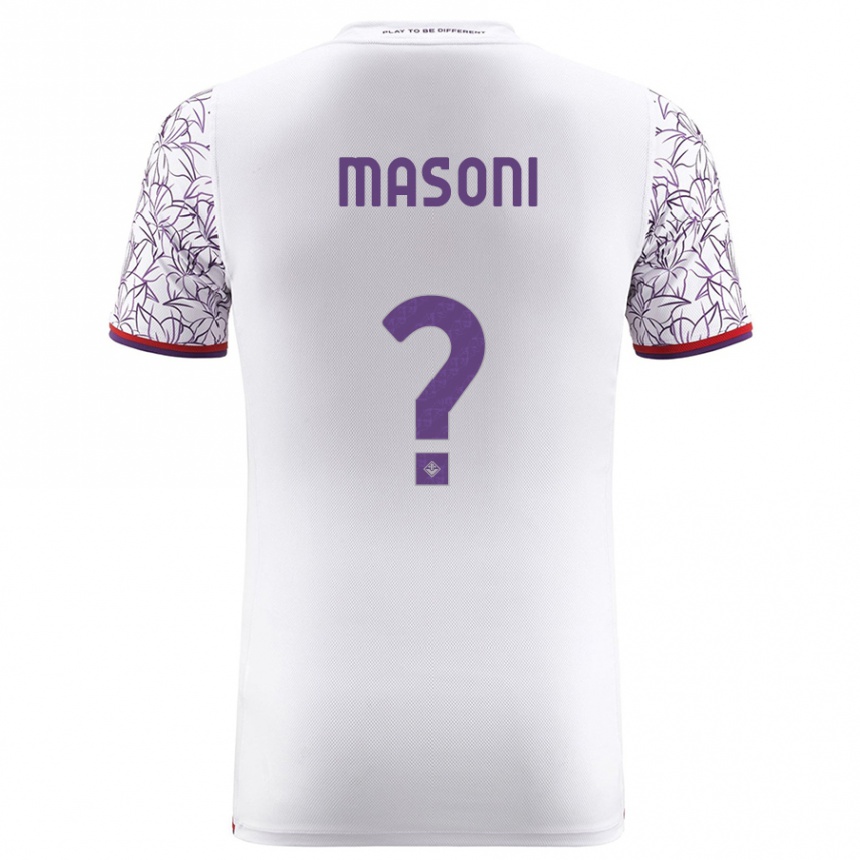 Kids Football Tommaso Masoni #0 White Away Jersey 2023/24 T-Shirt