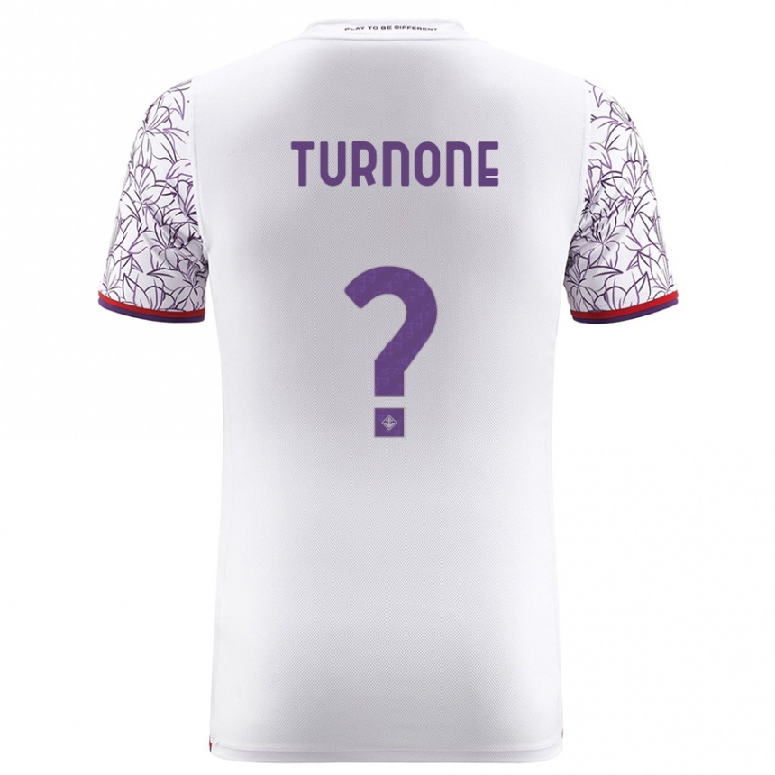 Kids Football Niccolò Turnone #0 White Away Jersey 2023/24 T-Shirt