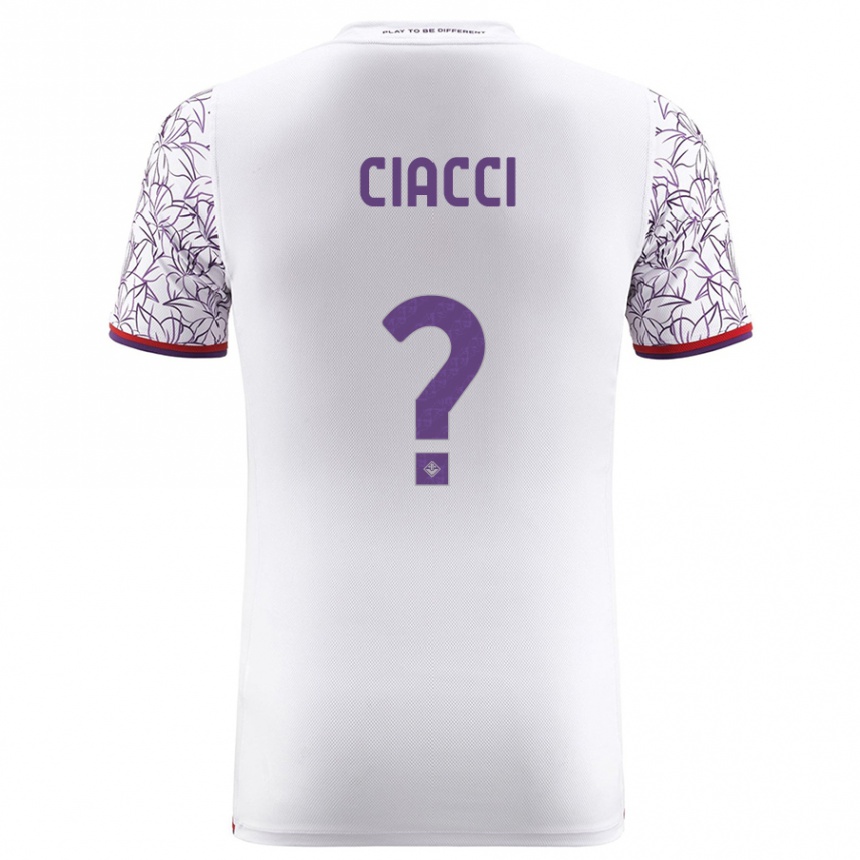 Kids Football Niccolò Ciacci #0 White Away Jersey 2023/24 T-Shirt