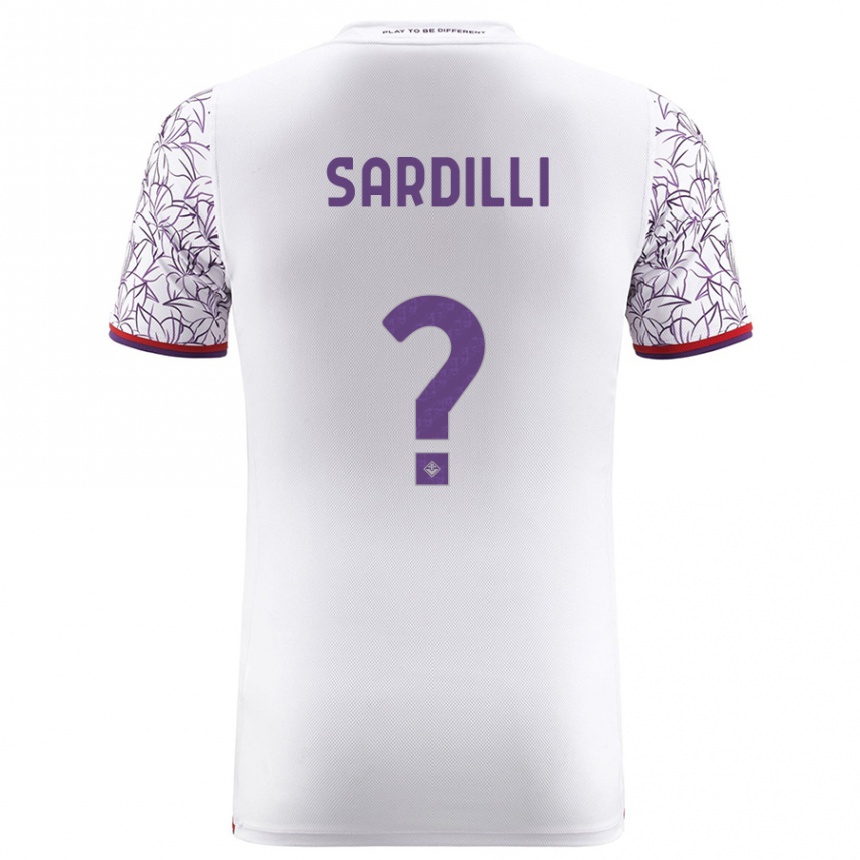 Kids Football Davide Sardilli #0 White Away Jersey 2023/24 T-Shirt