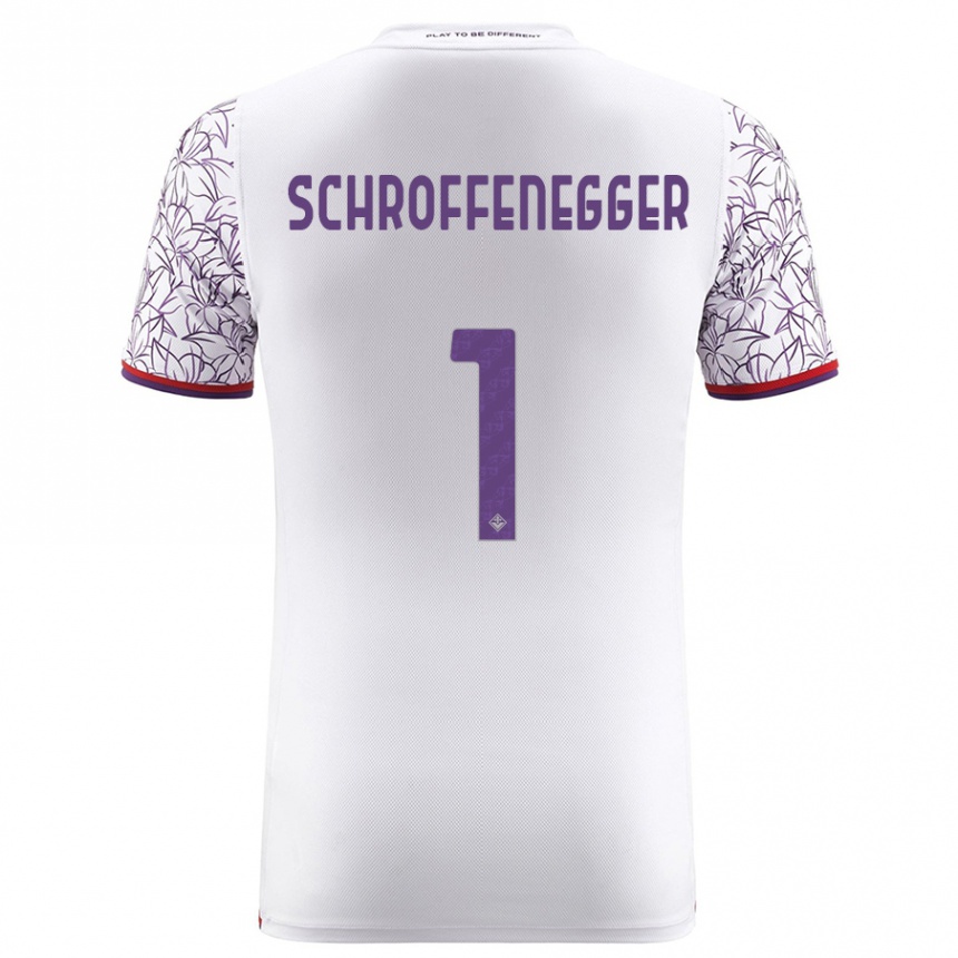 Kids Football Katja Schroffenegger #1 White Away Jersey 2023/24 T-Shirt