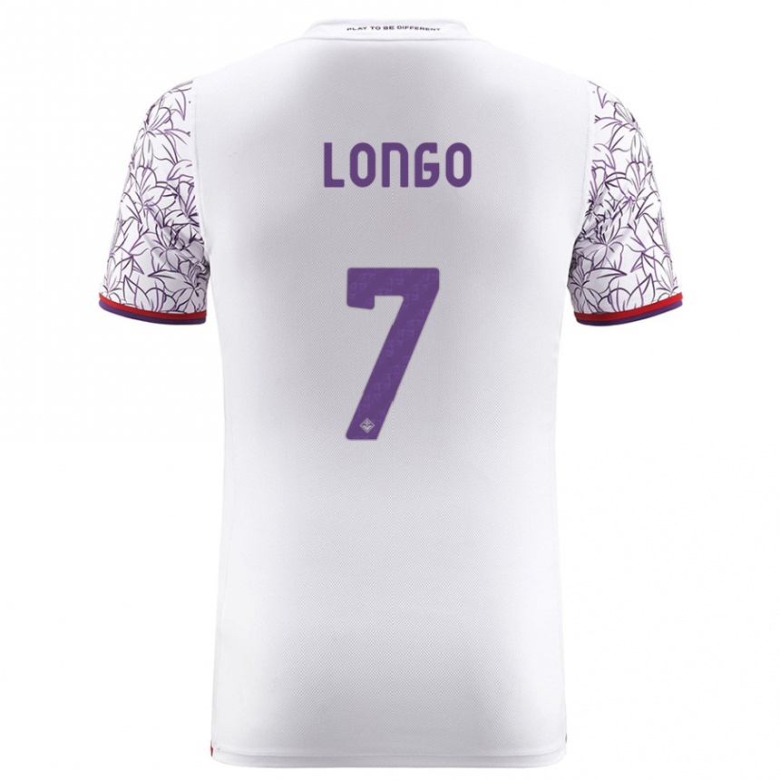 Kids Football Miriam Longo #7 White Away Jersey 2023/24 T-Shirt