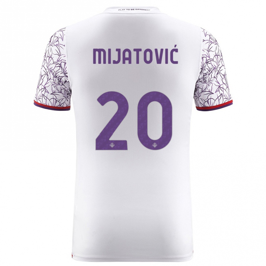 Kids Football Milica Mijatović #20 White Away Jersey 2023/24 T-Shirt