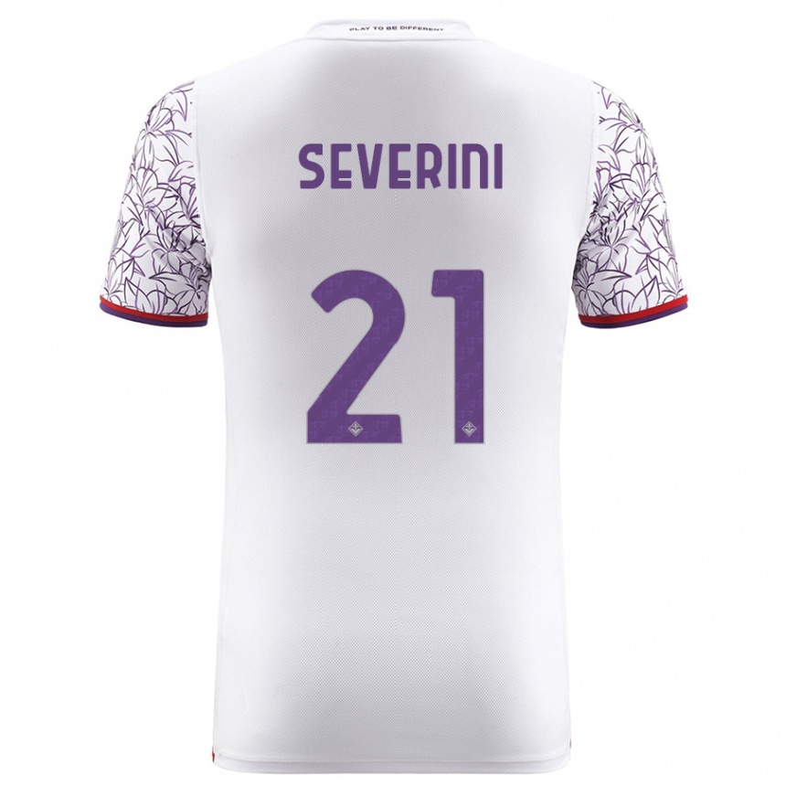 Kids Football Emma Severini #21 White Away Jersey 2023/24 T-Shirt