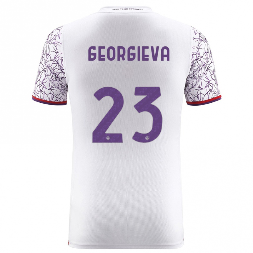 Kids Football Marina Georgieva #23 White Away Jersey 2023/24 T-Shirt