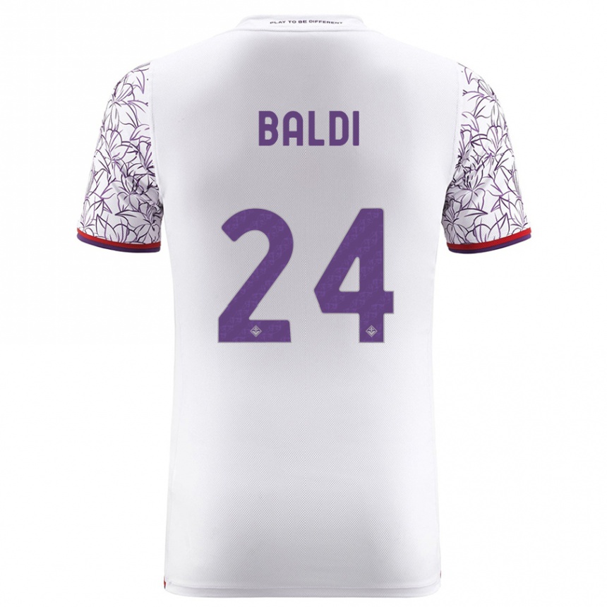 Kids Football Rachele Baldi #24 White Away Jersey 2023/24 T-Shirt