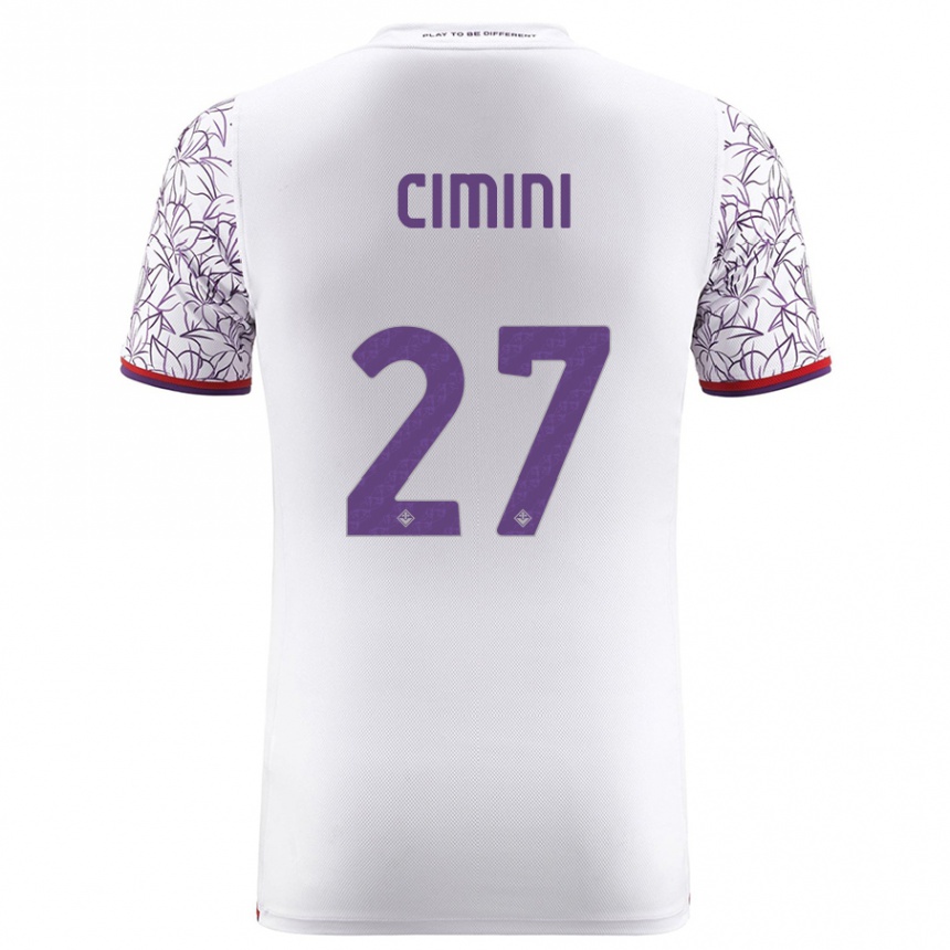 Kids Football Linda Tucceri Cimini #27 White Away Jersey 2023/24 T-Shirt