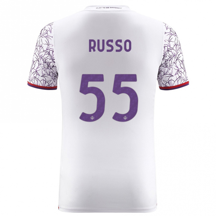 Kids Football Federica Russo #55 White Away Jersey 2023/24 T-Shirt