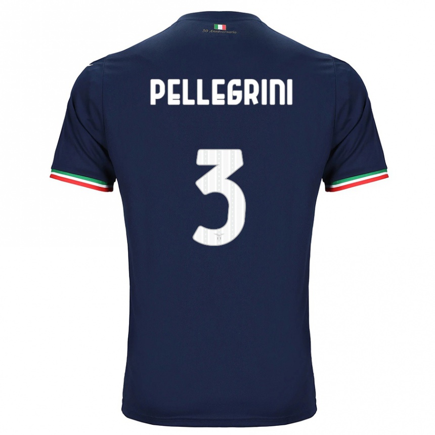 Kids Football Luca Pellegrini #3 Navy Away Jersey 2023/24 T-Shirt