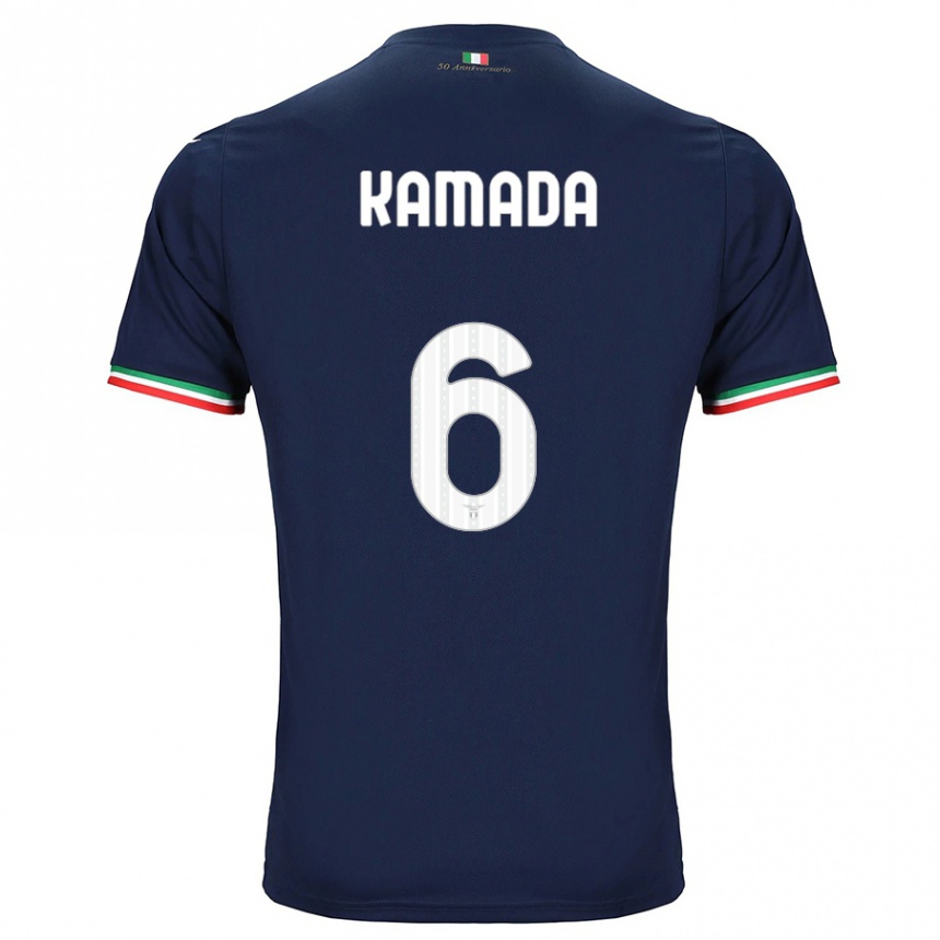 Kids Football Daichi Kamada #6 Navy Away Jersey 2023/24 T-Shirt