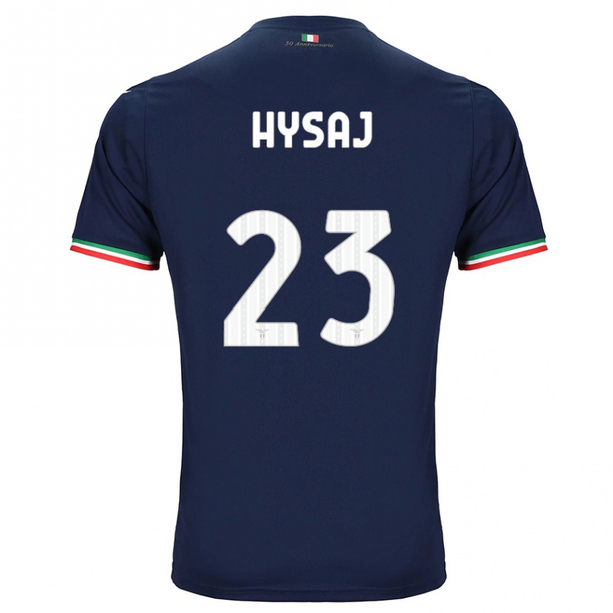 Kids Football Elseid Hysaj #23 Navy Away Jersey 2023/24 T-Shirt