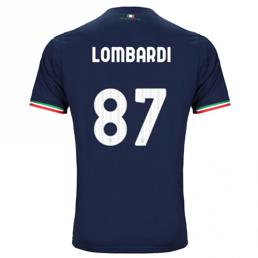 Kids Football Cristiano Lombardi #87 Navy Away Jersey 2023/24 T-Shirt