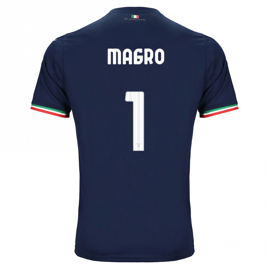 Kids Football Federico Magro #1 Navy Away Jersey 2023/24 T-Shirt