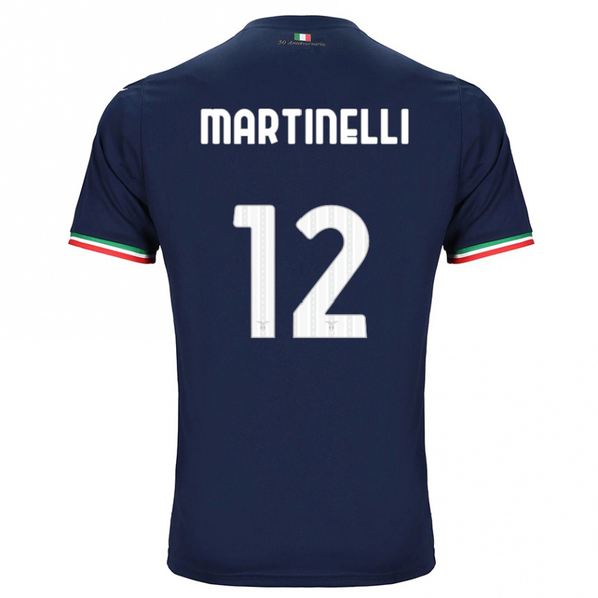 Kids Football Leonardo Martinelli #12 Navy Away Jersey 2023/24 T-Shirt