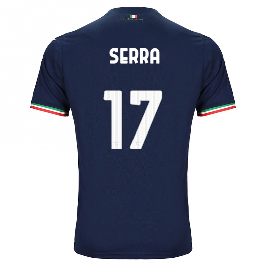 Kids Football Federico Serra #17 Navy Away Jersey 2023/24 T-Shirt