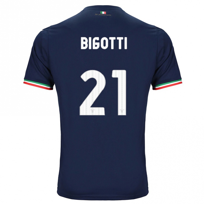 Kids Football Massimo Bigotti #21 Navy Away Jersey 2023/24 T-Shirt