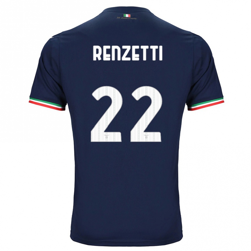 Kids Football Davide Renzetti #22 Navy Away Jersey 2023/24 T-Shirt