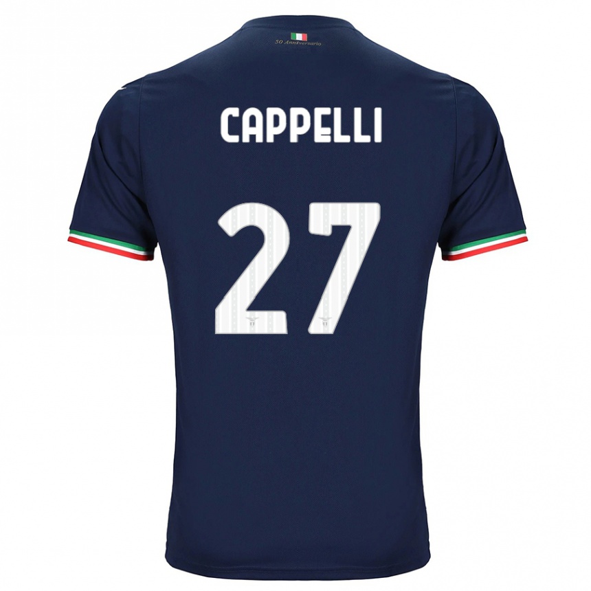 Kids Football Tommaso Cappelli #27 Navy Away Jersey 2023/24 T-Shirt