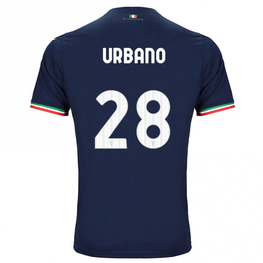 Kids Football Nicolò Urbano #28 Navy Away Jersey 2023/24 T-Shirt