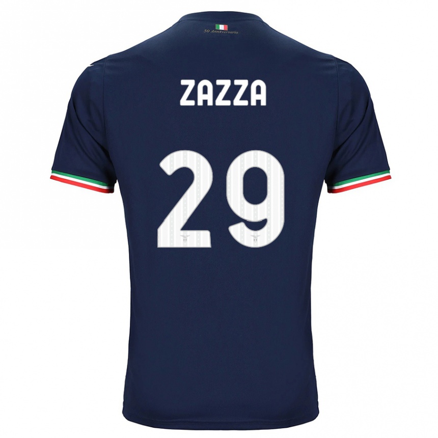 Kids Football Matteo Zazza #29 Navy Away Jersey 2023/24 T-Shirt