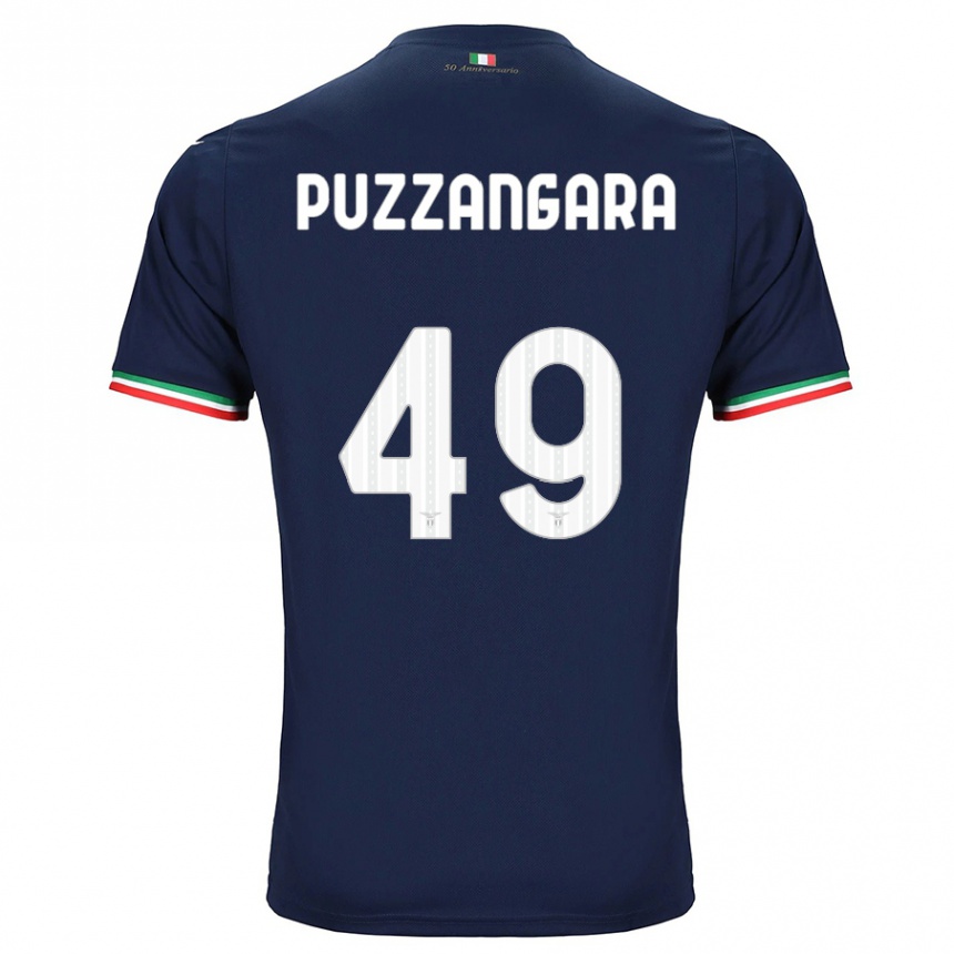 Kids Football Angelo Antonio Puzzangara #49 Navy Away Jersey 2023/24 T-Shirt