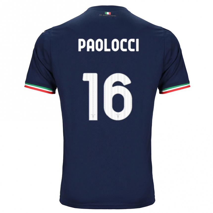 Kids Football Gabriele Paolocci #16 Navy Away Jersey 2023/24 T-Shirt