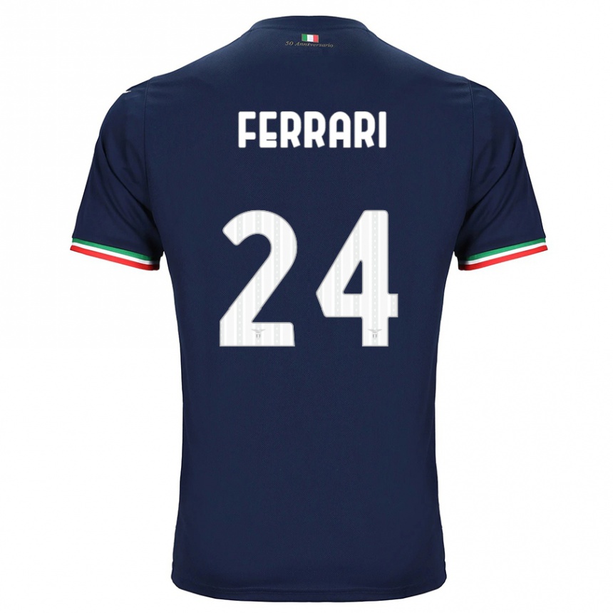 Kids Football Lorenzo Ferrari #24 Navy Away Jersey 2023/24 T-Shirt