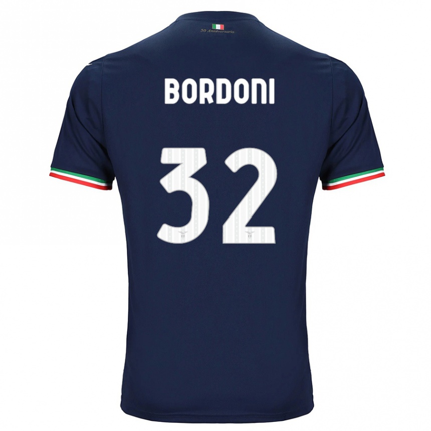 Kids Football Tommaso Bordoni #32 Navy Away Jersey 2023/24 T-Shirt