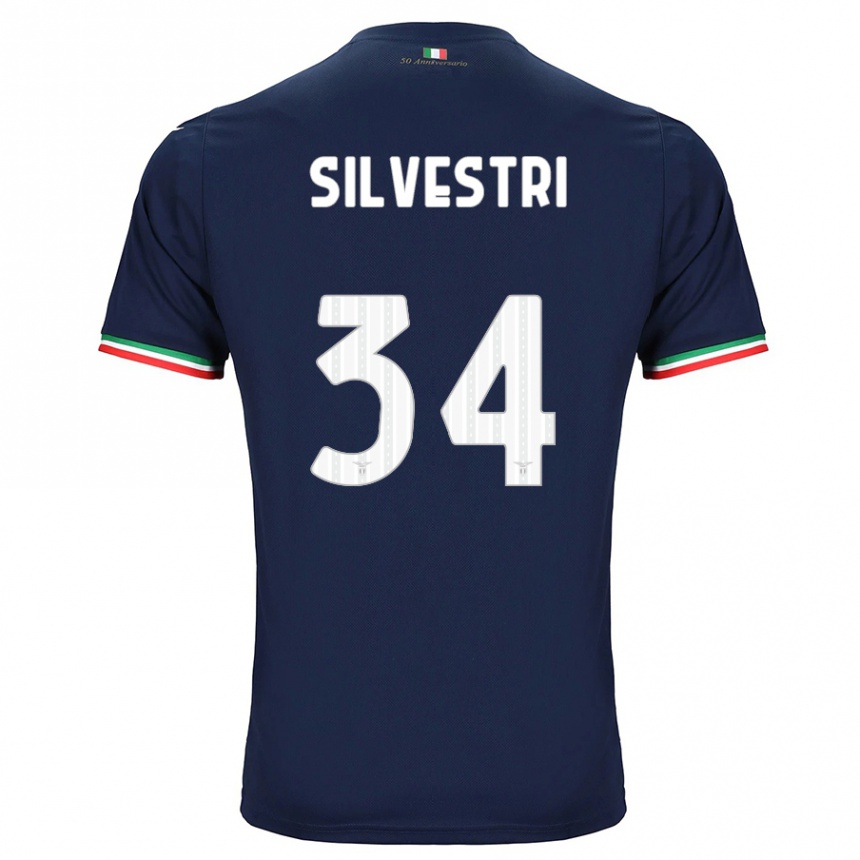 Kids Football Thomas Silvestri #34 Navy Away Jersey 2023/24 T-Shirt