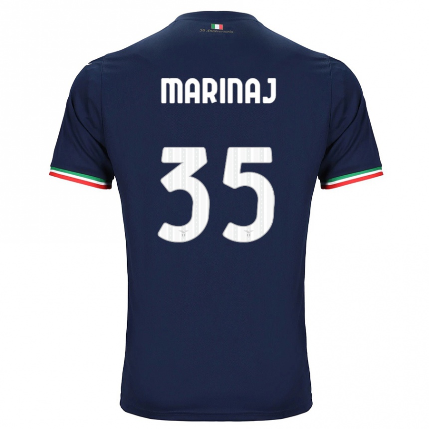 Kids Football Kledi Marinaj #35 Navy Away Jersey 2023/24 T-Shirt