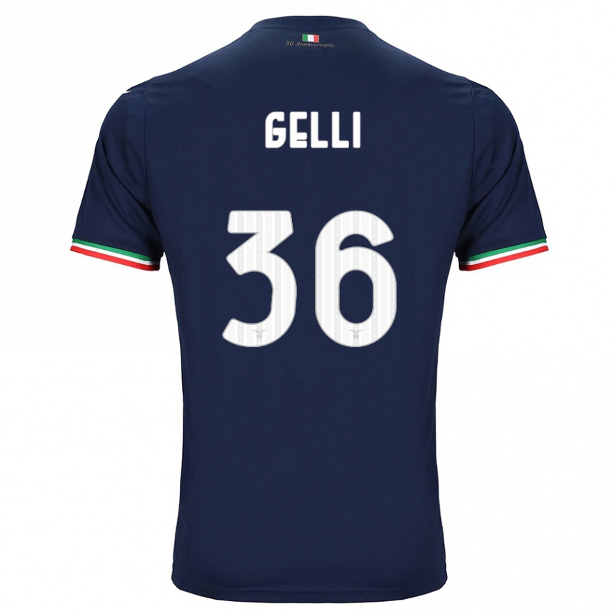 Kids Football Valerio Gelli #36 Navy Away Jersey 2023/24 T-Shirt