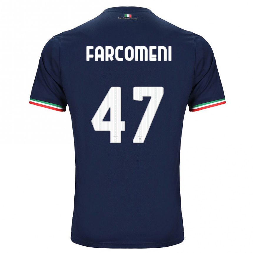 Kids Football Valerio Farcomeni #47 Navy Away Jersey 2023/24 T-Shirt