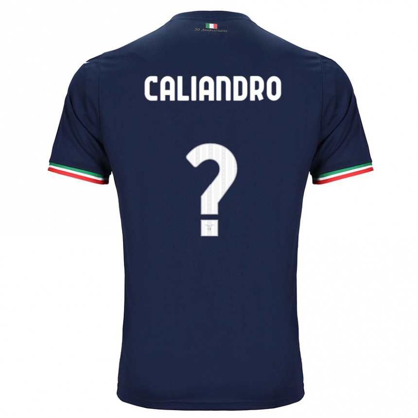 Kids Football Stanislao Caliandro #0 Navy Away Jersey 2023/24 T-Shirt