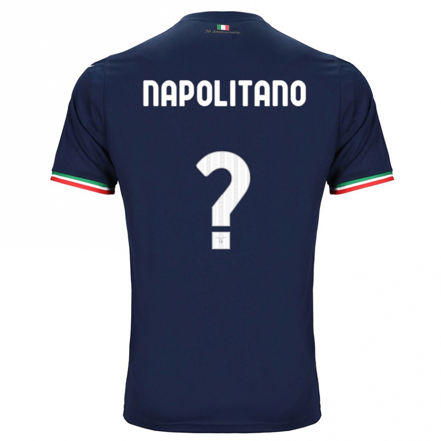 Kids Football Federico Napolitano #0 Navy Away Jersey 2023/24 T-Shirt