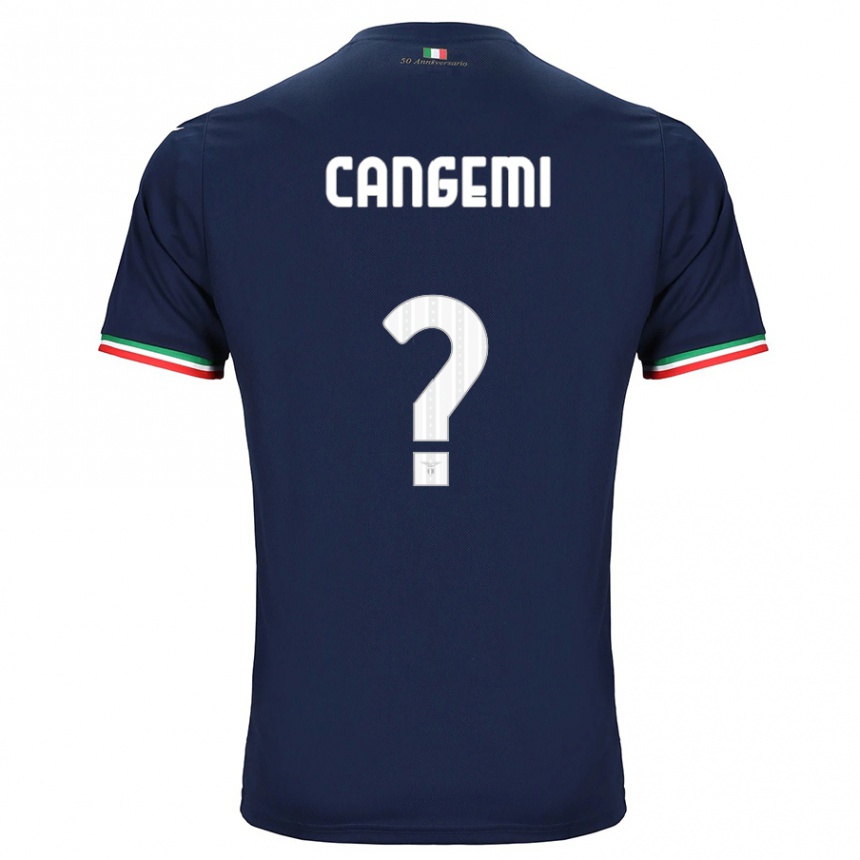 Kids Football Emanuele Cangemi #0 Navy Away Jersey 2023/24 T-Shirt