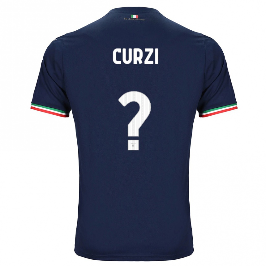 Kids Football Simone Curzi #0 Navy Away Jersey 2023/24 T-Shirt