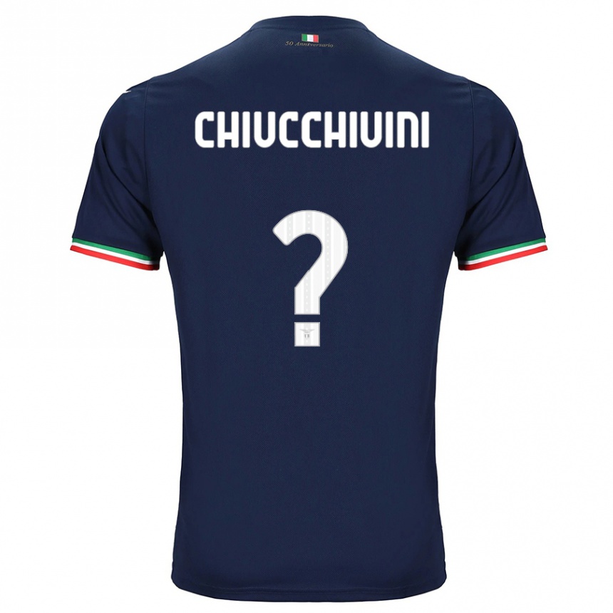 Kids Football Lorenzo Chiucchiuini #0 Navy Away Jersey 2023/24 T-Shirt