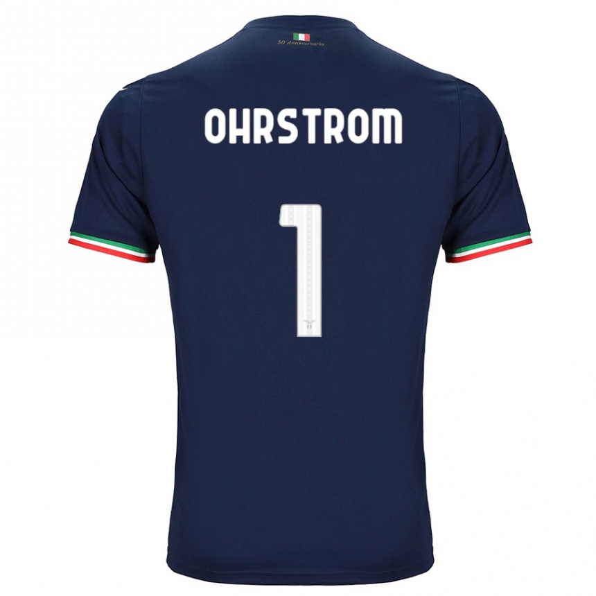 Kids Football Stephanie Ohrstrom #1 Navy Away Jersey 2023/24 T-Shirt