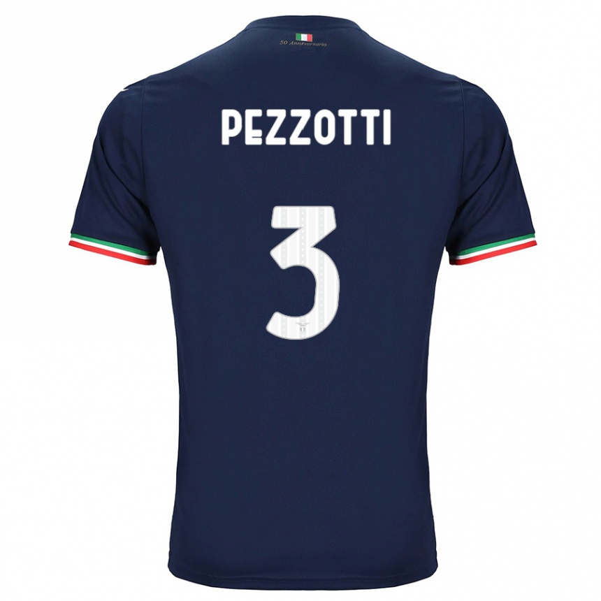 Kids Football Arianna Pezzotti #3 Navy Away Jersey 2023/24 T-Shirt