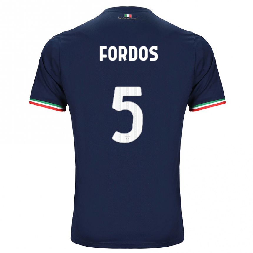 Kids Football Beatrix Fordos #5 Navy Away Jersey 2023/24 T-Shirt