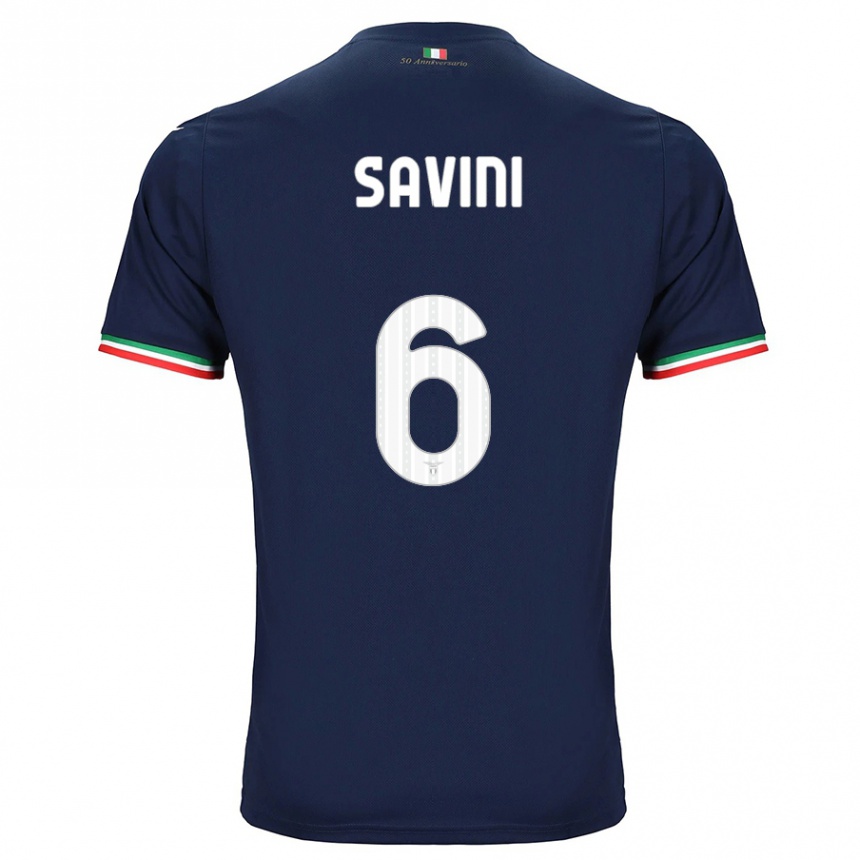 Kids Football Federica Savini #6 Navy Away Jersey 2023/24 T-Shirt