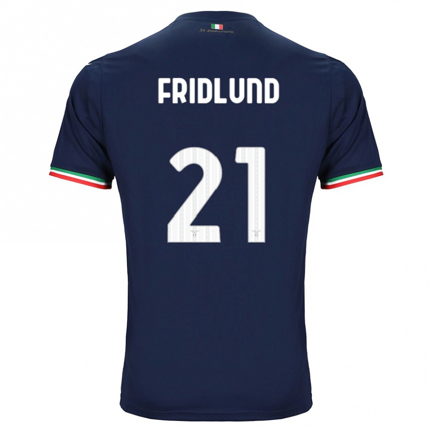 Kids Football Johanne Fridlund #21 Navy Away Jersey 2023/24 T-Shirt